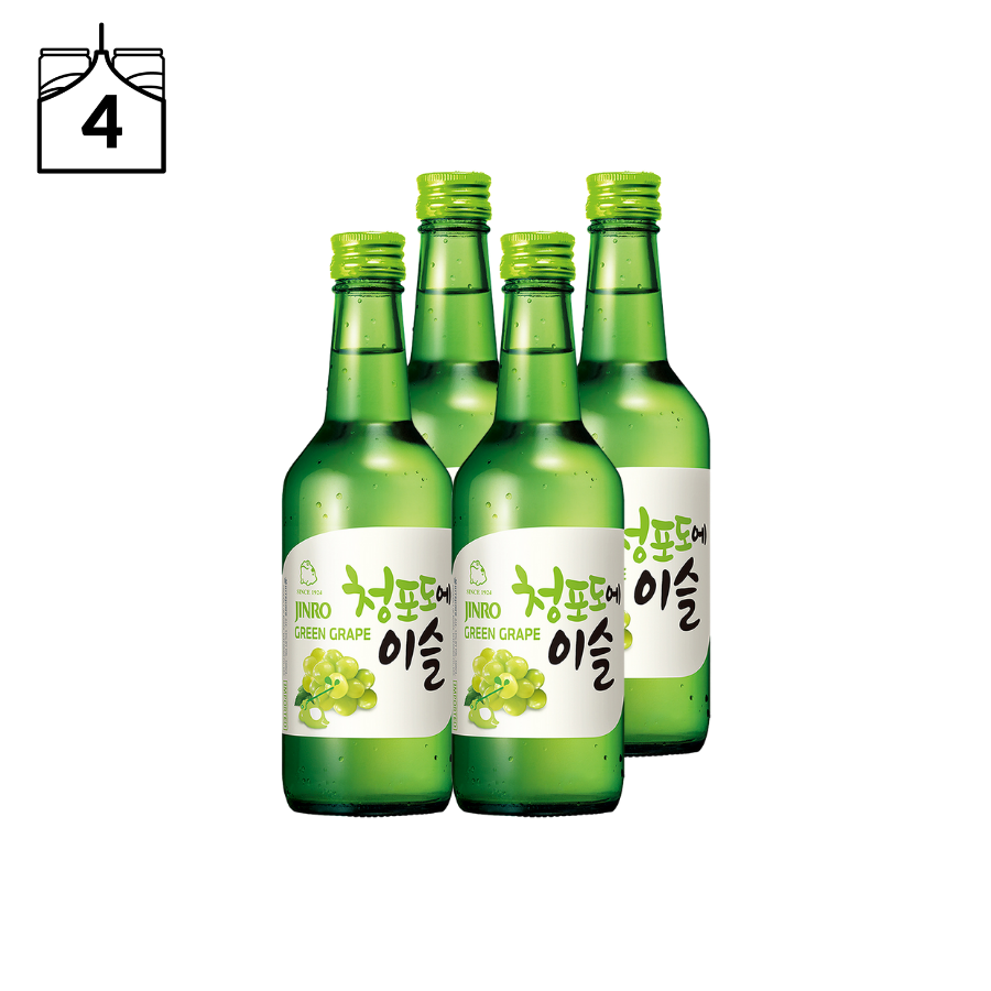 Jinro Green Grape Soju 360mL (4 Pack)