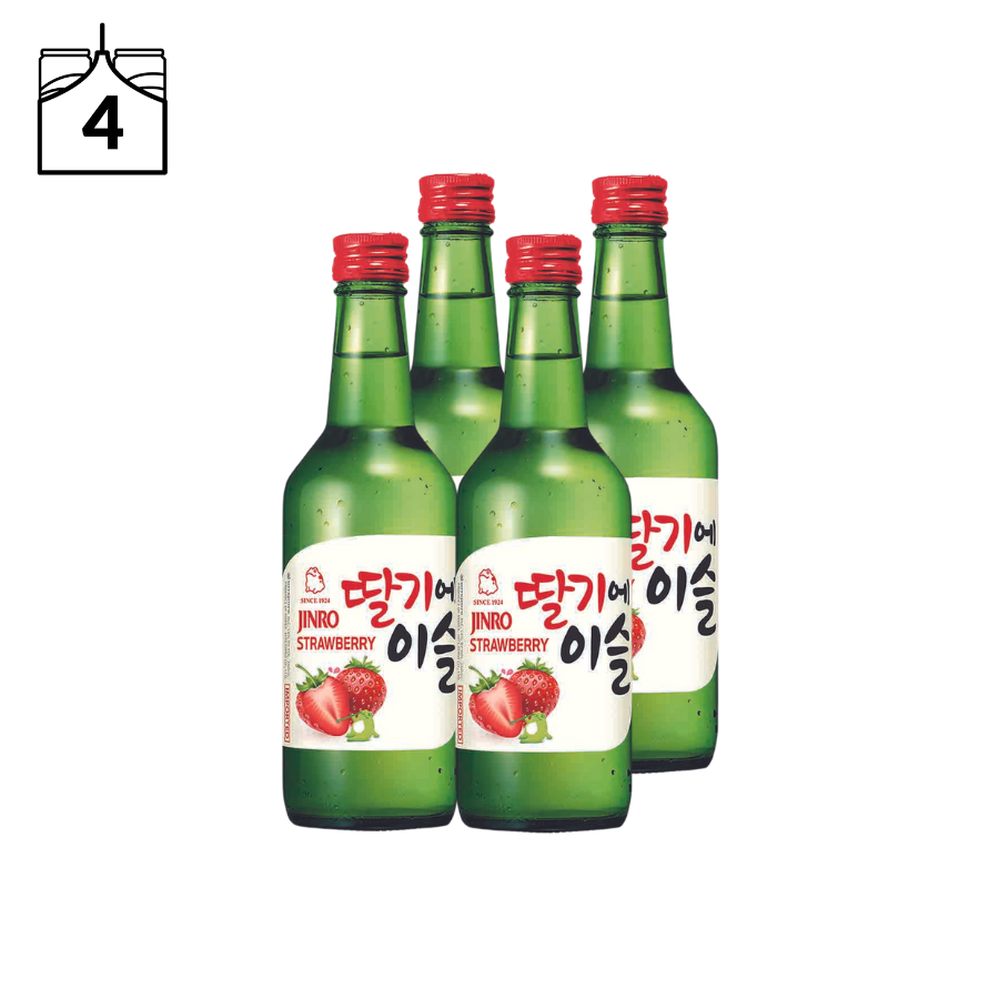 Jinro Strawberry Soju 360mL (4 Pack)