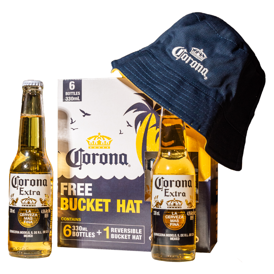 Corona Extra 330ml (6 Pack) + Bucket Hat