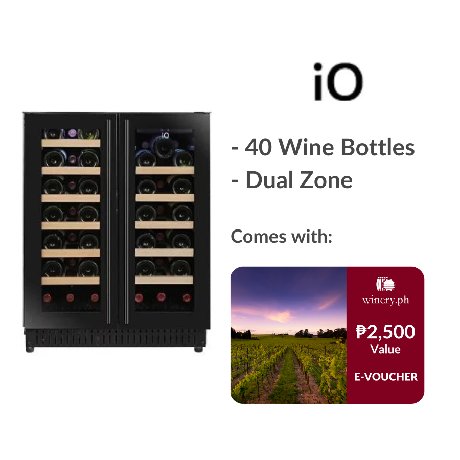 iO i40-DDBE 40-Bottle Dual Zone Wine Chiller