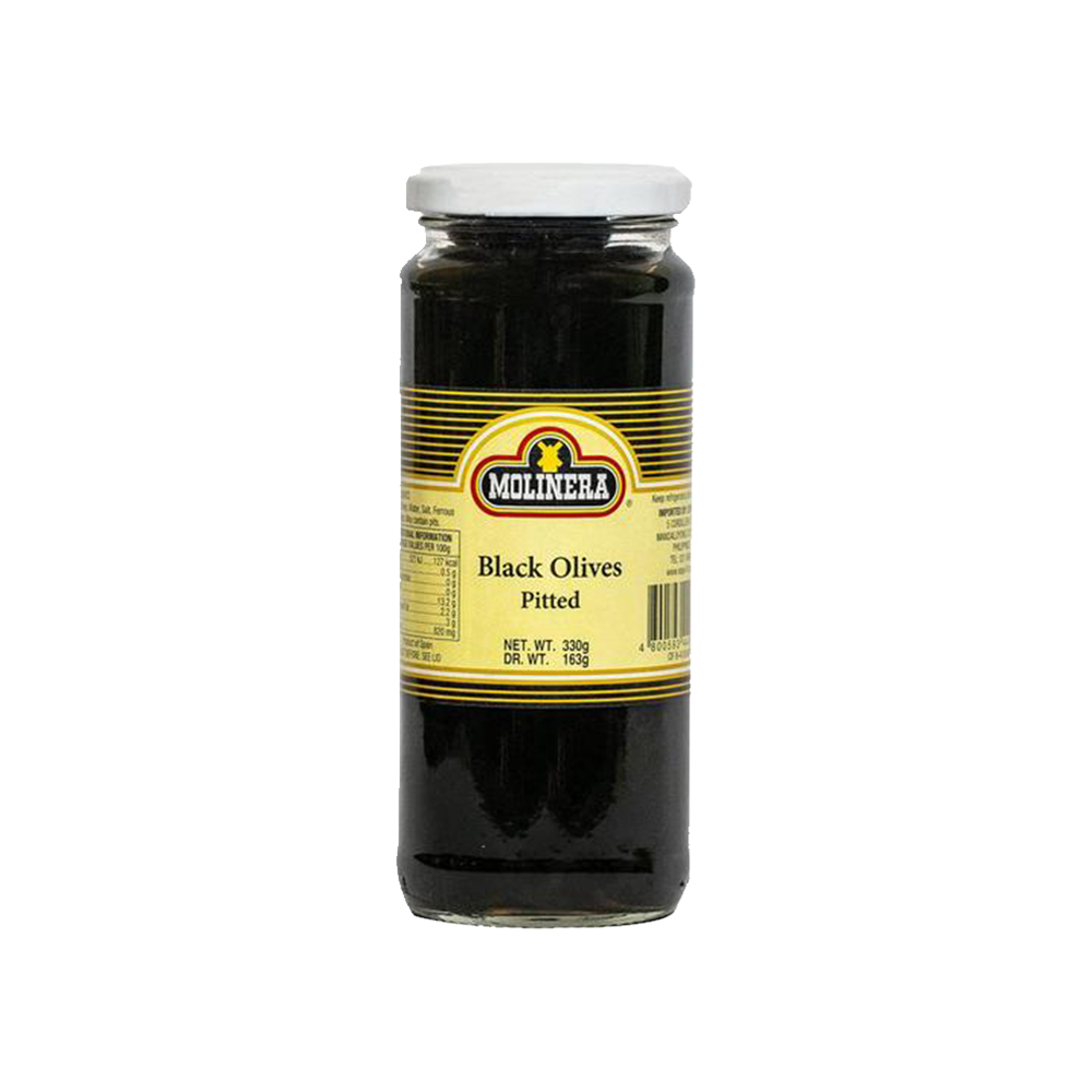 Molinera Black Olives Pitted 330g