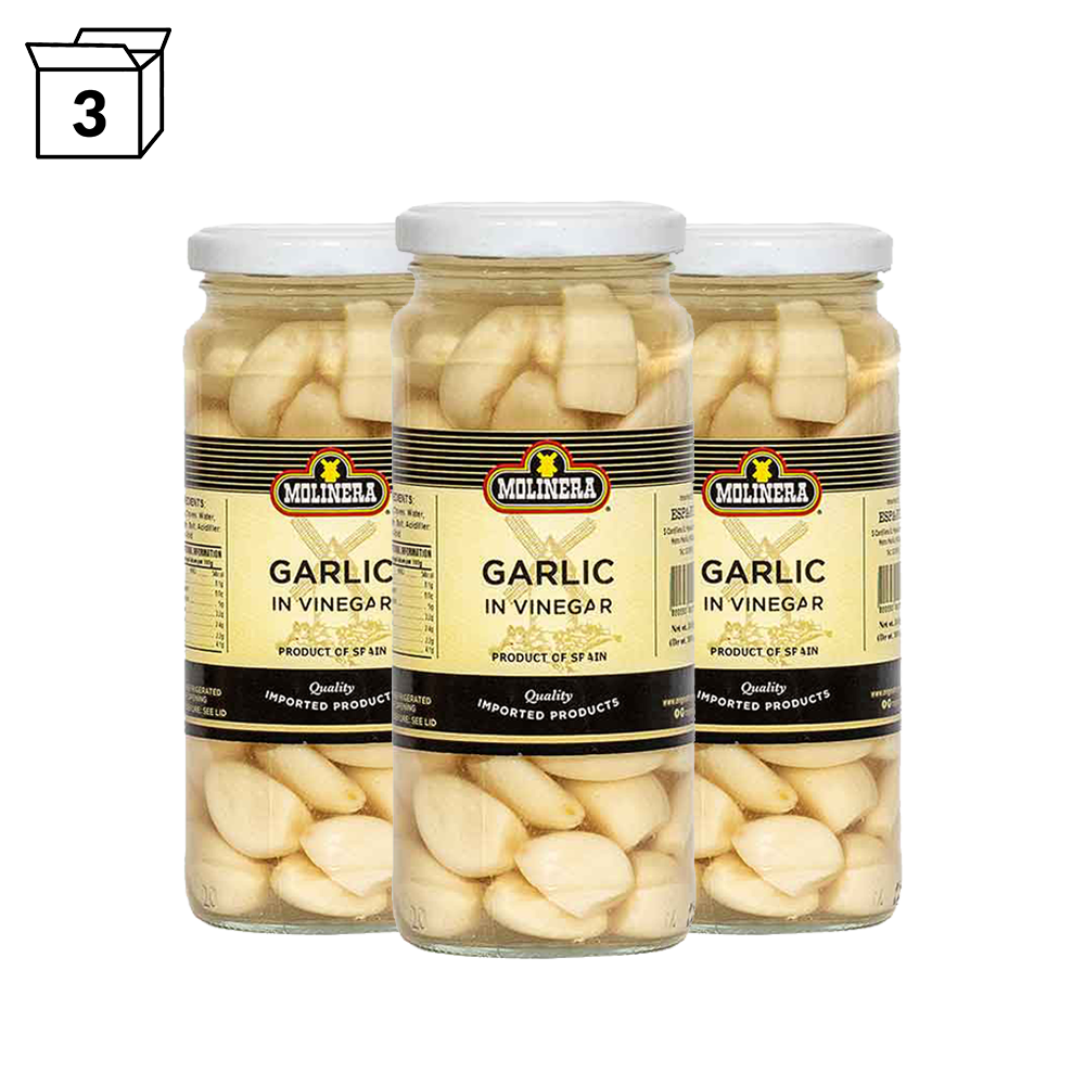 Molinera Garlic in Vinegar 340g (3 Pack)