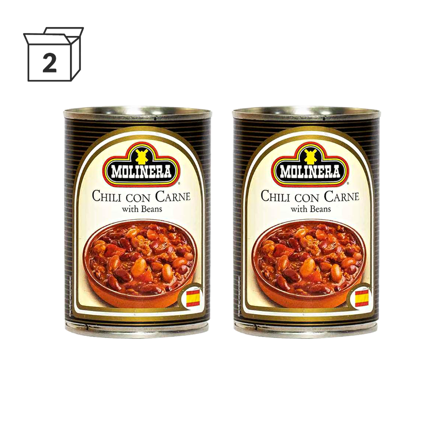 Molinera Chili con Carne with Beans 415g (2 Pack)