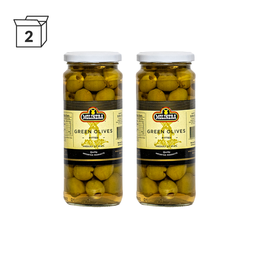 Molinera Green Olives Pitted 335g (2 Pack)