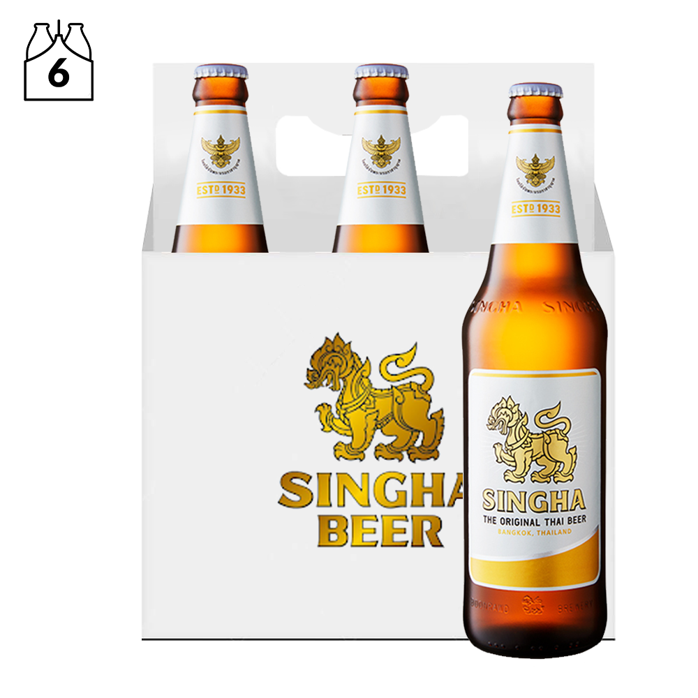 Singha Lager Beer (6 Pack)