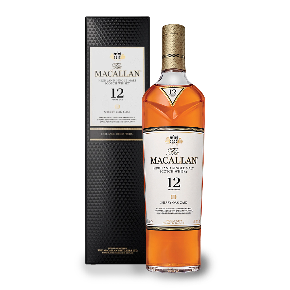 The Macallan Single Malt Sherry Oak Scotch Whisky 12 Years 700ml