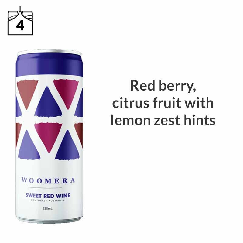 Woomera Sweet Red Wine NV 250 mL Can