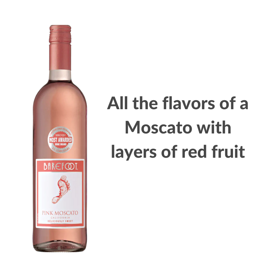Barefoot Pink Moscato NV