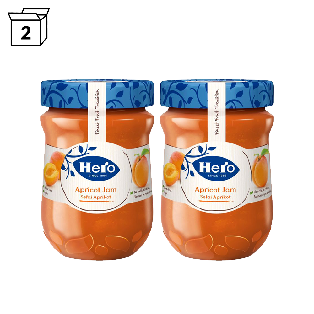 Hero Apricot Jam 340g (2 Pack)