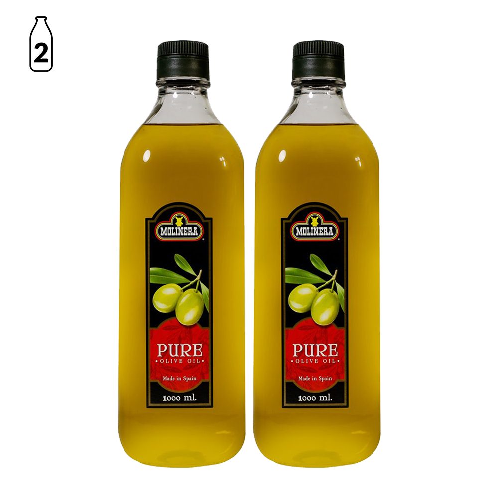 Molinera Pure Olive Oil 1000ml (2 Pack)