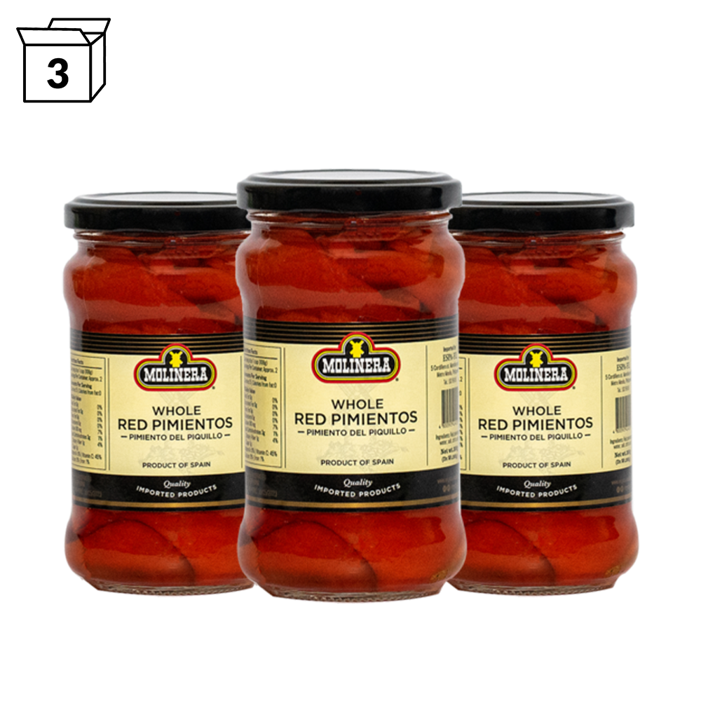 Molinera Whole Red Pimientos 300g (3 Pack)